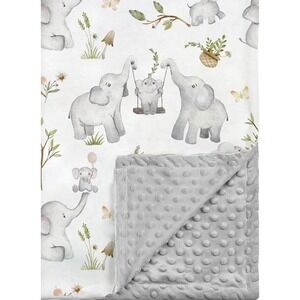 Baby Blankets for Unisex Boys Girls, Super Soft Nursery Minky Blanket‎ Elephant